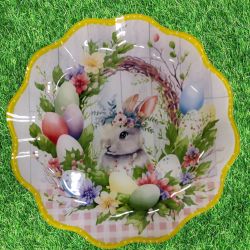 ВЕЛИКДЕНСКА СТЪКЛЕНА ЧИНИЯ 25см - ПЪСТЪР ВЕЛИКДЕН