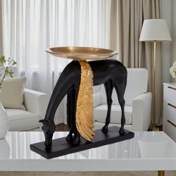 ДЕКОРАТИВНА ФИГУРА / ПОДНОС ПЕГАС С КРИЛА - ЗЛАТНА НОЩ