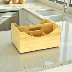 БАМБУКОВА КОШНИЦА ЗА ОЛИВЕРНИЦИ И САЛФЕТКИ - ПРИРОДА У ДОМА