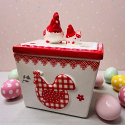 БУРКАН / КУТИЯ С ЧЕРВЕНИ КОКОШКИ - ЧЕРВЕНИ КАРЕТА