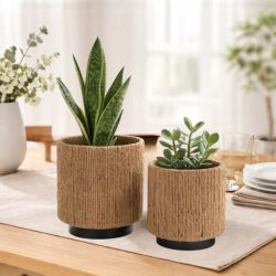 КОМПЛЕКТ ОТ 2 броя ЧЕРНИ МЕТАЛНИ КАШПИ - СИЛА ОТ ПРИРОДАТА