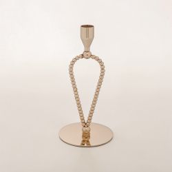 СВЕЩНИК ЗА КОНУСНА СВЕЩ - МЕДНИ РАМКИ