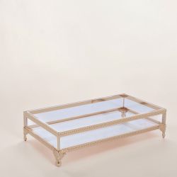 ПЛАТО / ПОДНОС ПРАВОЪГЪЛЕН - МЕДНИ РАМКИ 