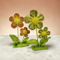 КОМПЛЕКТ 2 броя ДЕКОРАЦИИ ЦВЕТЯ 25см - ЗЕБЛО И КОНОП