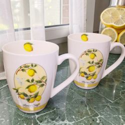 КОМПЛЕКТ ОТ 2 броя ЧАШИ 300мл - ЛИМОНИ, ЛИМОНАДА, ЛИМОНЧЕЛО