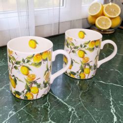 КОМПЛЕКТ ОТ 2 броя ЧАШИ В ПОДАРЪЧНА КУТИЯ - ЛИМОНИ, ЛИМОНАДА, ЛИМОНЧЕЛО