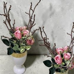 БУКЕТ НЕЖНИ РОЗИ 36см - ЛИСТЕНЦА НЕЖНОСТ