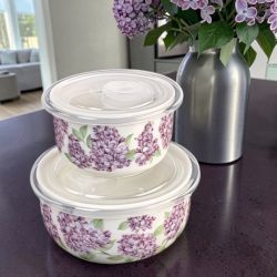 КОМПЛЕКТ ОТ 2 броя ПОРЦЕЛАНОВИ КУПИ С ВАКУМ КАПАК - ЛЮЛЯКОВИ НОЩИ