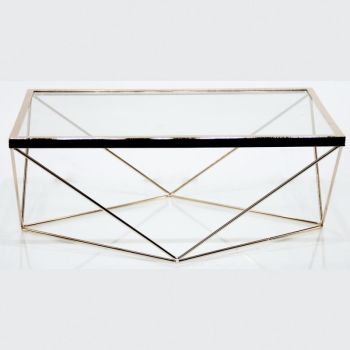 ЛУКСОЗЕН СТЪКЛЕН ПОДНОС / ТАБЛА С МЕТАЛНА ОСНОВА