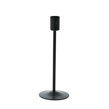 Свещник единичен черен 20 см