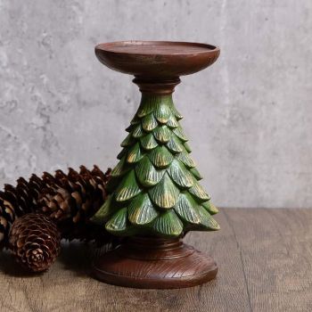 КОЛЕДНА ДЕКОРАЦИЯ / СВЕЩНИК ЕЛХА - С ДЪХ НА БОРОВИ ИГЛИЧКИ