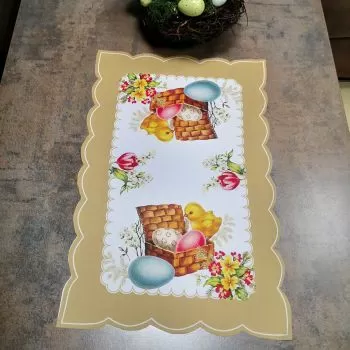 ВЕЛИКДЕНСКО КАРЕ  / ПОДЛОЖКА ЗА ХРАНЕНЕ / С КРАСИВА ЩАМПА 28см*43см - ВЕЛИКДЕНСКА ИЗНЕНАДА