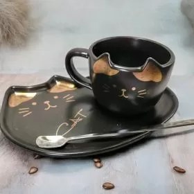 КОМПЛЕКТ ЧАША+ЧИНИЙКА+ЛЪЖИЦА - КОТЕШКИ УСМИВКИ