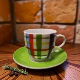 СЕРВИЗ ЗА КАФЕ / 6 ЧАШИ + 6 ЧИНИЙКИ / - УТРИННА СВЕЖЕСТ