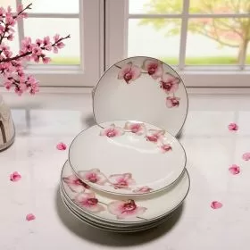 КОМПЛЕКТ ОТ 6 БРОЯ ЧИНИИ ЗА ТОРТА - МЕЧТАНА ОРХИДЕЯ