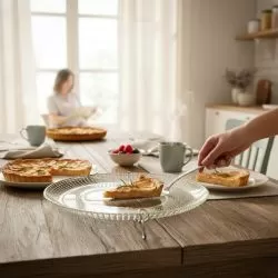 ПЛАТО +ШПАТУЛА НА МЕТАЛНА ПОСТАВКА - РЕЛЕФ И ПРОЗРАЧНОСТ