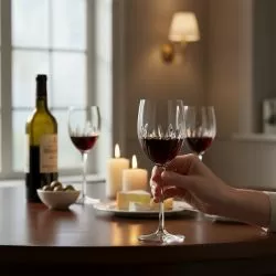 КРИСТАЛНИ ЧАШИ ЗА ВИНО 6 броя 350 мл - КРИСТАЛНИ РЕЛЕФИ 