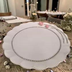 КРЪГЛО ПЛАТО  - СЪВЪРШЕНСТВО В РОЗОВИ ЛИСТЕНЦА