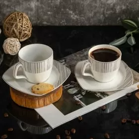 СЕРВИЗ ИНТИМ ЗА КАФЕ ИЛИ ЧАЙ 2 ЧАШИ И 2 ЧИНИЙКИ - РОМА