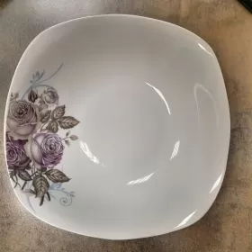 ПОРЦЕЛАНОВ СЕРВИЗ ЗА ХРАНА 19 ЧАСТИ -  ОПУШЕНИ ЛИЛАВИ РОЗИ