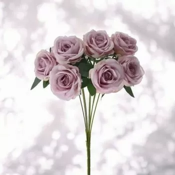 БУКЕТ ИЗКУСТВЕНИ РОЗИ - ЛИЛАВИ