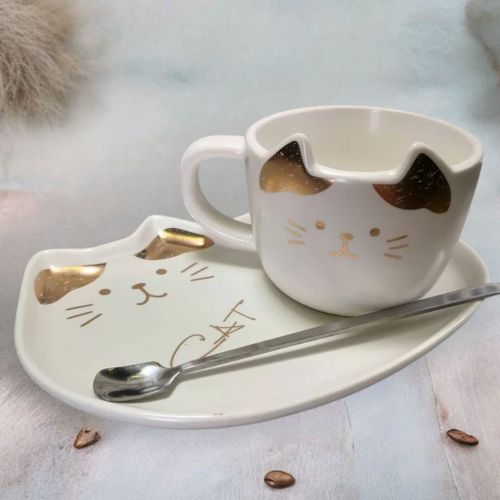КОМПЛЕКТ ЧАША+ЧИНИЙКА+ЛЪЖИЦА - КОТЕШКИ УСМИВКИ