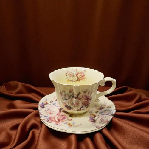 СЕРВИЗ ЗА КАФЕ / ЧАЙ /6чаши+6чинийки/ - ГРАДИНА ОТ РОЗИ В ПРОВАНС