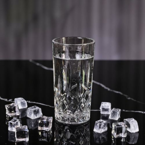 КОМПЛЕКТ ОТ 6 броя ЧАШИ ЗА ВОДА / БЕЗАЛКОХОЛНО - СТЪКЛЕНА РОЗЕТКА