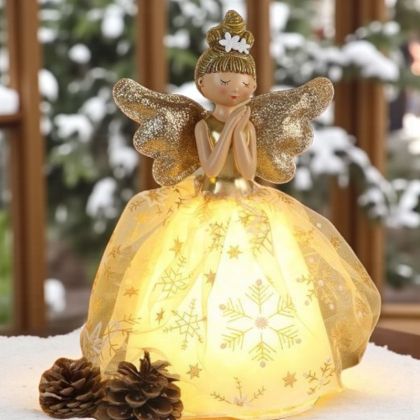 СВЕТЕЩА ФЕЯ / АНГЕЛ 27см - СВЕТЛИНА ЗА ОБИЧ И ЗАКРИЛА