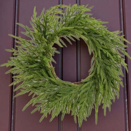 КОЛЕДЕН ВЕНЕЦ ОТ ЕЛХОВИ КЛОНКИ 60см / реален допир / - КОЛЕДНА ГОРА