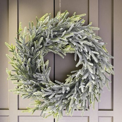 КОЛЕДЕН ВЕНЕЦ ОТ ЗАСКРЕЖЕНИ ЕЛХОВИ КЛОНКИ 30см / реален допир / - КОЛЕДНА ГОРА