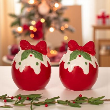 КОМПЛЕКТ СОЛНИЧКИ ВЪВ ФОРМА НА КОЛЕДНИ ТОПКИ - ПОДПРАВКИ ЗА ПРАЗНИКА