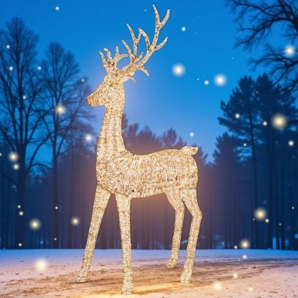 СВЕТЕЩ ЗЛАТЕН ЕЛЕН ЗА ЕКСТЕРИОР 270см - СВЕТЛИНКИ ПОД ОТКРИТО НЕБЕ