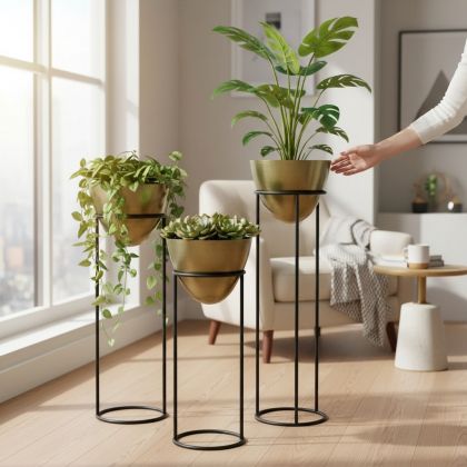 Комплект метални кашпи 3 бр.