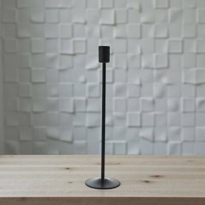 СВЕЩНИК 25см/среден/ ЗА КОНУСНА СВЕЩ - КЛАСИЧЕСКО ЧЕРНО