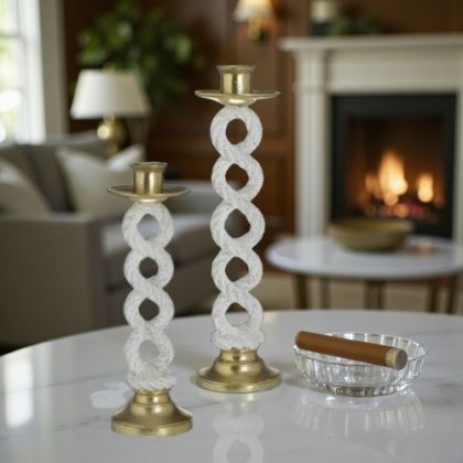 КОМПЛЕКТ ОТ 2броя СВЕЩНИЦИ - КОРАБНИ ВЪЖЕТА