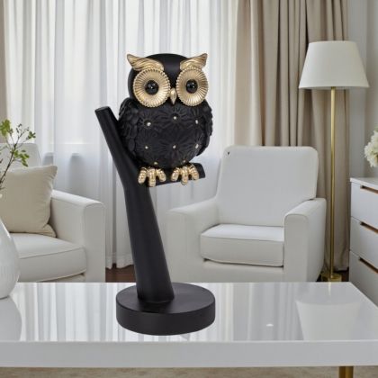 ДЕКОРАТИВНА ФИГУРА БУХАЛ - ЗЛАТНА НОЩ