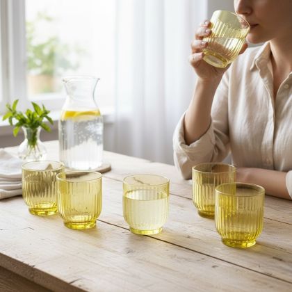 КОМПЛЕКТ ЧАШИ ЗА АЛКОХОЛ 6броя - ПЪСТРА ДЪГА