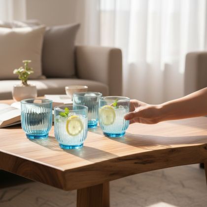 КОМПЛЕКТ ЧАШИ ЗА АЛКОХОЛ 6броя - ПЪСТРА ДЪГА