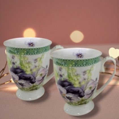 КОМПЛЕКТ ОТ 2 броя ЧАШИ - ПРОЛЕТНИ ТЕМЕНУГИ