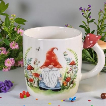 ПОРЦЕЛАНОВА ЧАША С ДРЪЖКА ГЪБКА - ПРОЛЕТНИ УСМИВКИ