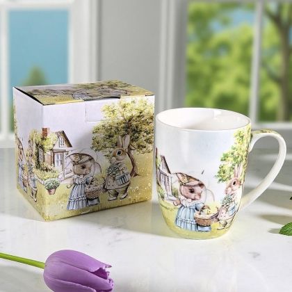 ПОРЦЕЛАНОВА ЧАША В ПОДАРЪЧНА КУТИЯ - ВЕЛИКДЕНСКИ УСМИВКИ