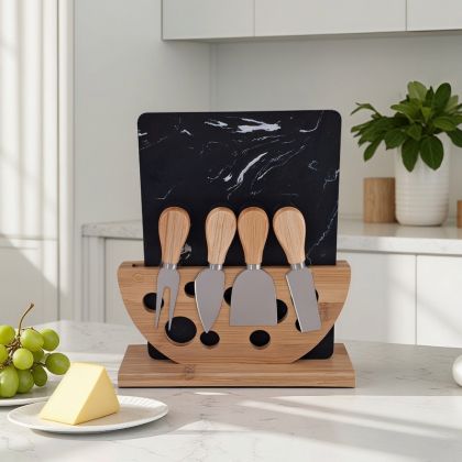 ПЛАТО ЗА СИРЕНА И КОМПЛЕКТ НОЖОВЕ - СИРЕНА ОТ СВЕТА И У НАС