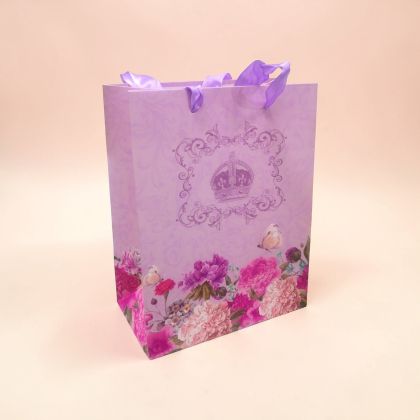 ПОДАРЪЧНА ТОРБИЧКА 15см*14см / 4 варианта / - КОРОНА И ЦВЕТЯ