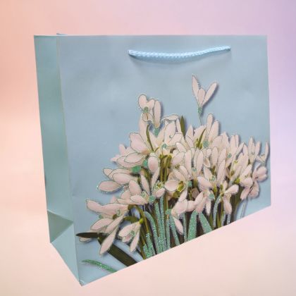 ПОДАРЪЧНА ТОРБИЧКА 26см*31см / 4 варианта / - ПРОЛЕТНИ ЦВЕТЯ