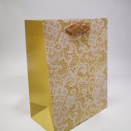 ПОДАРЪЧНА ТОРБИЧКА 42см*30см / 4 валианта / - БРОКАТЕНА ДАНТЕЛА