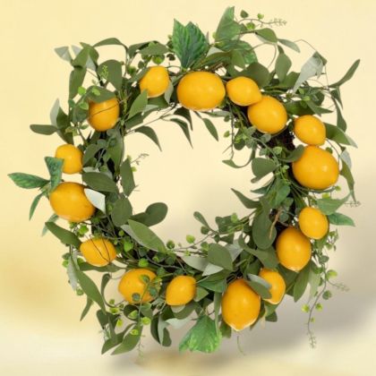 ВЕНЕЦ ОТ ЛИМОНИ И ЗЕЛЕНИНА - КАПКА СВЕЖЕСТ