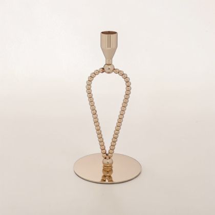 СВЕЩНИК ЗА КОНУСНА СВЕЩ - МЕДНИ РАМКИ