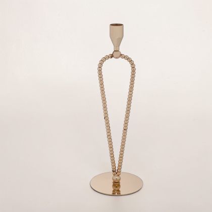 СВЕЩНИК ЗА КОНУСНА СВЕЩ - МЕДНИ РАМКИ