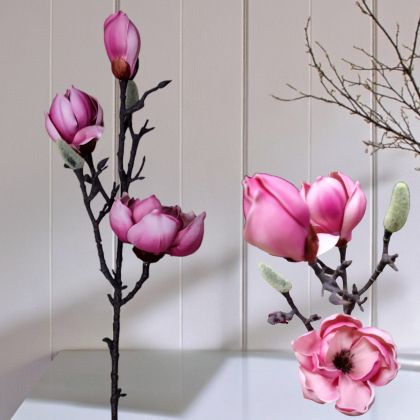 ИЗКУСТВЕН СТРЪК МАГНОЛИЯ 73см - ПРОЛЕТНА ПРЕМЯНА